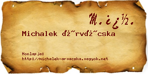 Michalek Árvácska névjegykártya